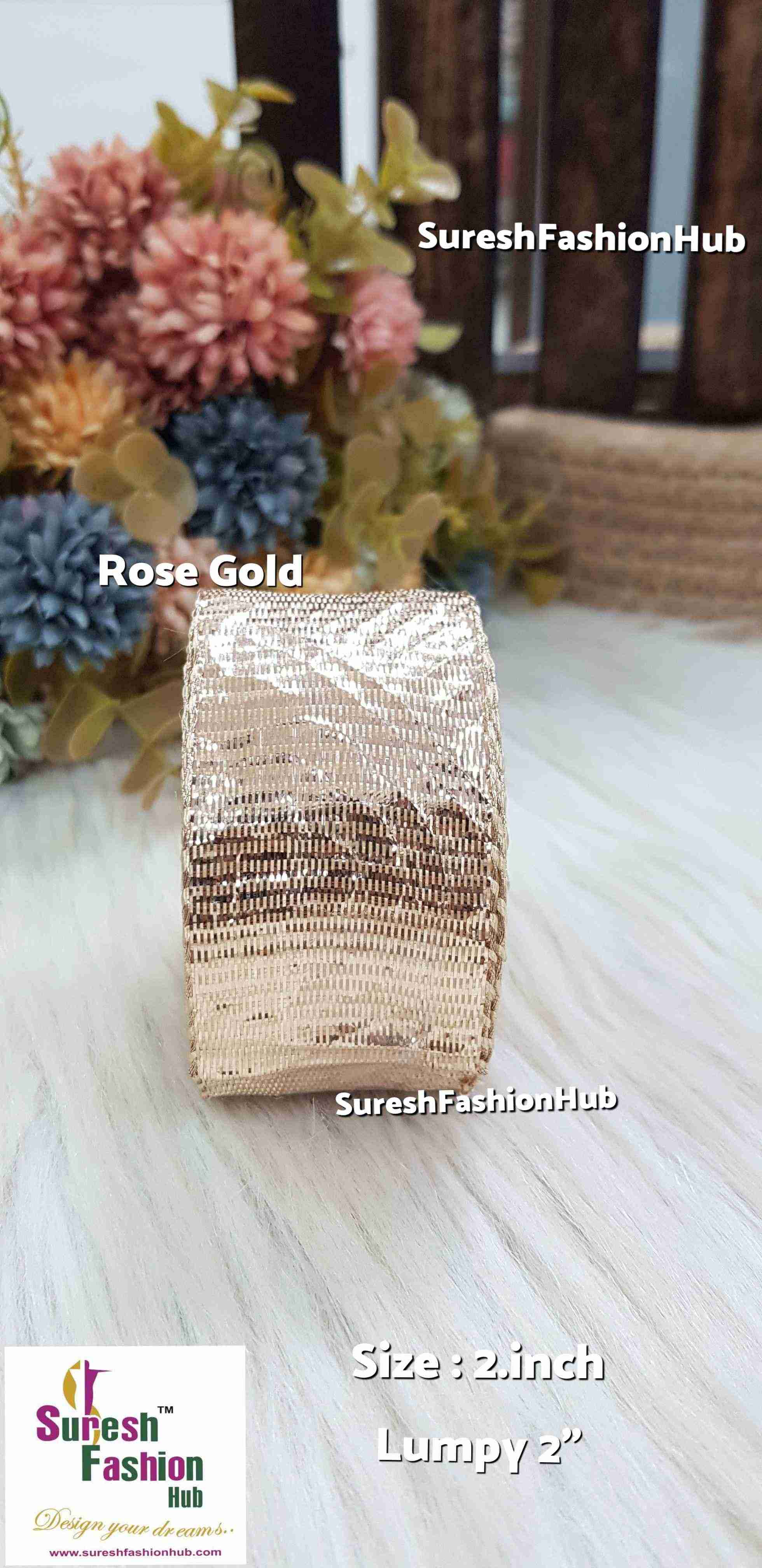 Rose Gold Lampi Gota Border 2'' inch