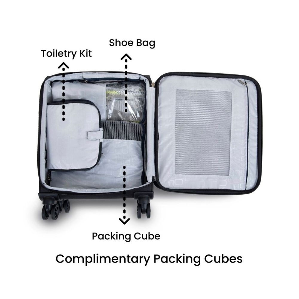 Assembly | Combo: Cabin Luggage Trolley Bag and Laptop Backpack | Free Packing Kit | Rust 4