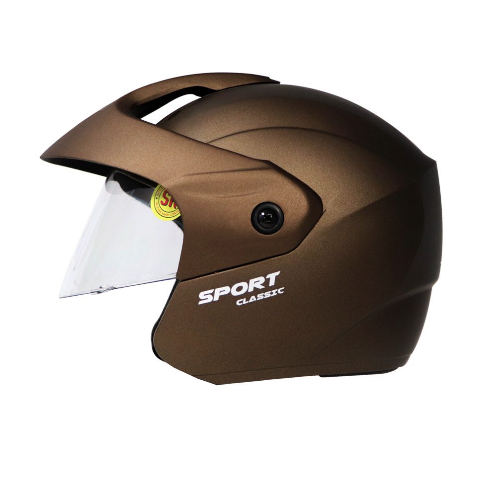 TVS HELMET HALF FACE MBR HL Brown L