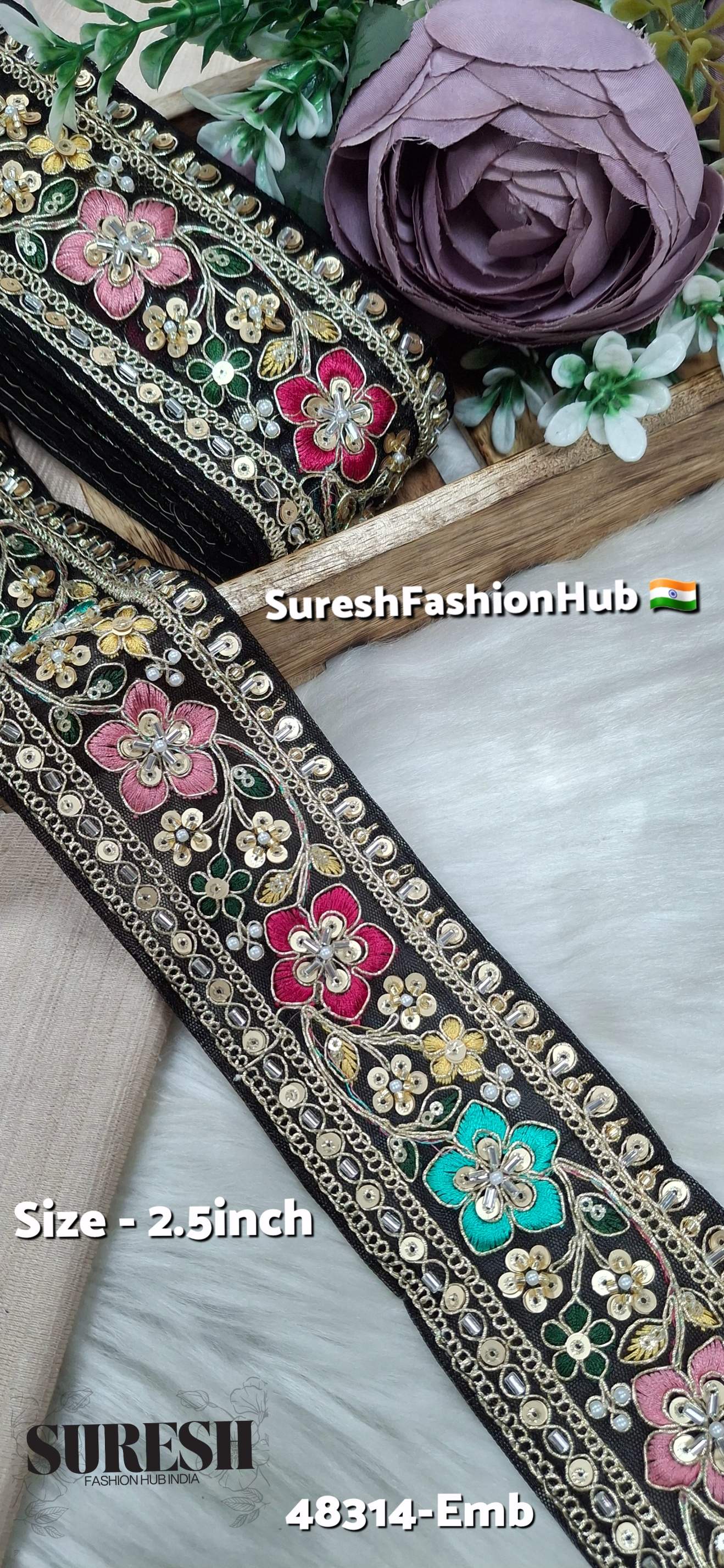 Kaddana Floral Embroidery Lace