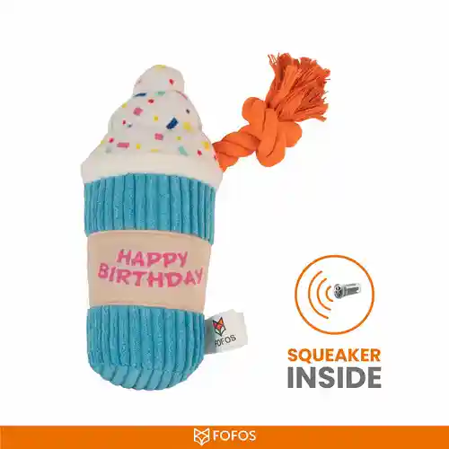 Barkbutler Fofos Birthday Drink Plush Toy for Dogs