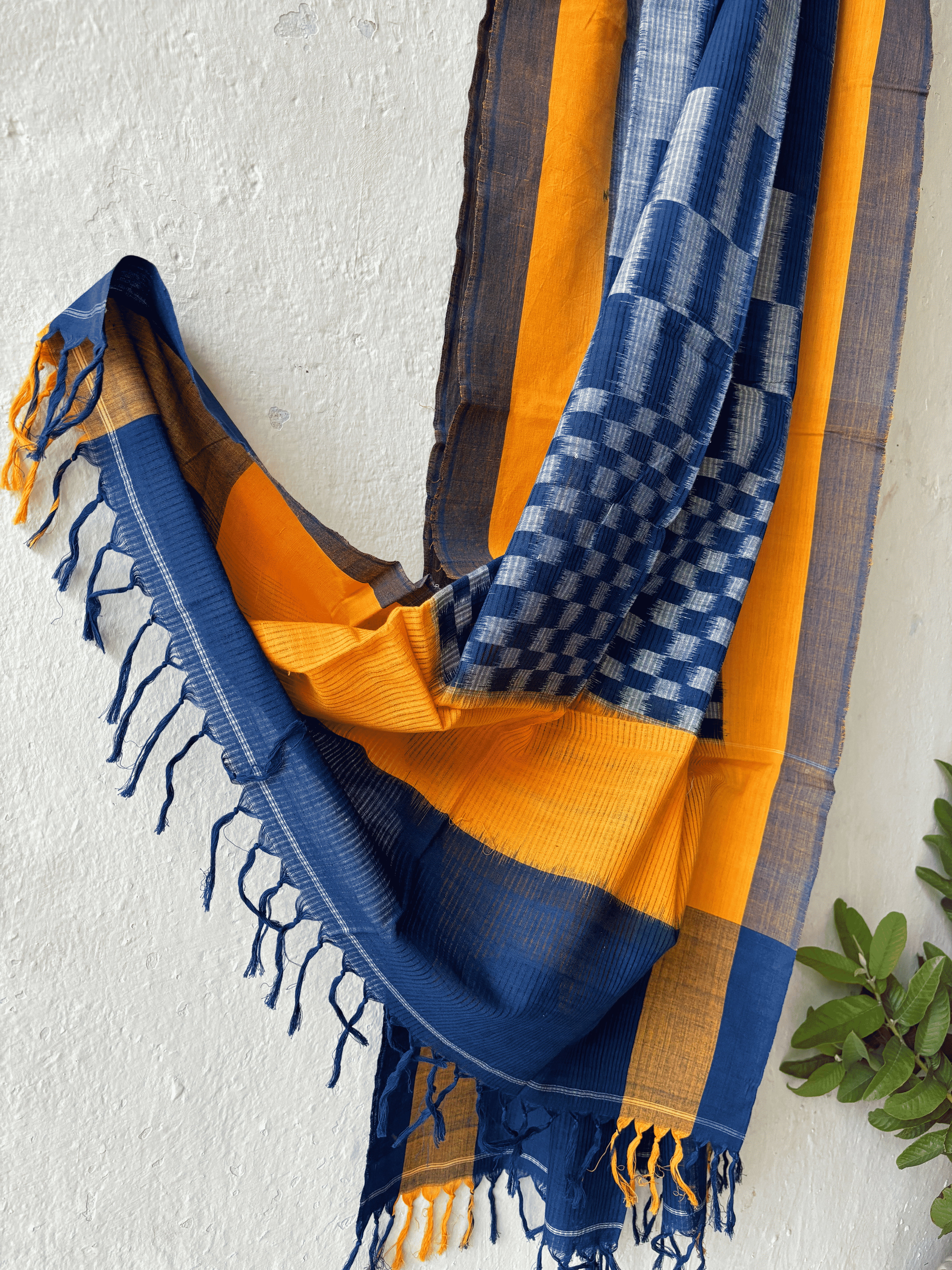 Cotton Ikat Stripe Ikat Duppata