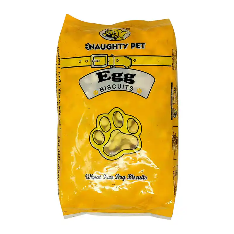 Naughty Pet Egg Biscuits Wheat Free Biscuit for Dogs 650g