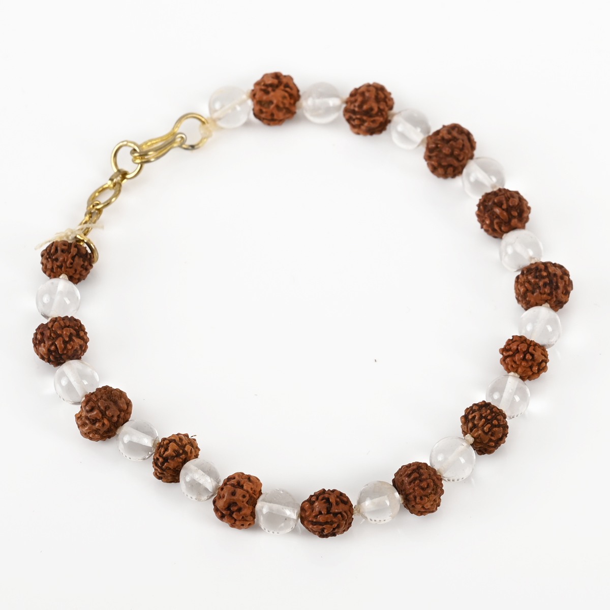 Shiv Ratan Kendra Genuine Rudraksha & Sphatic Mixed Bracelet