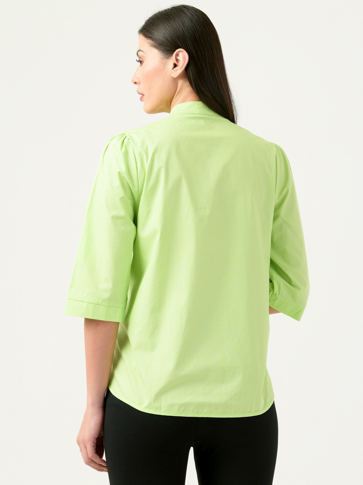 Albion Women Smart Premium P Green Blouson Top