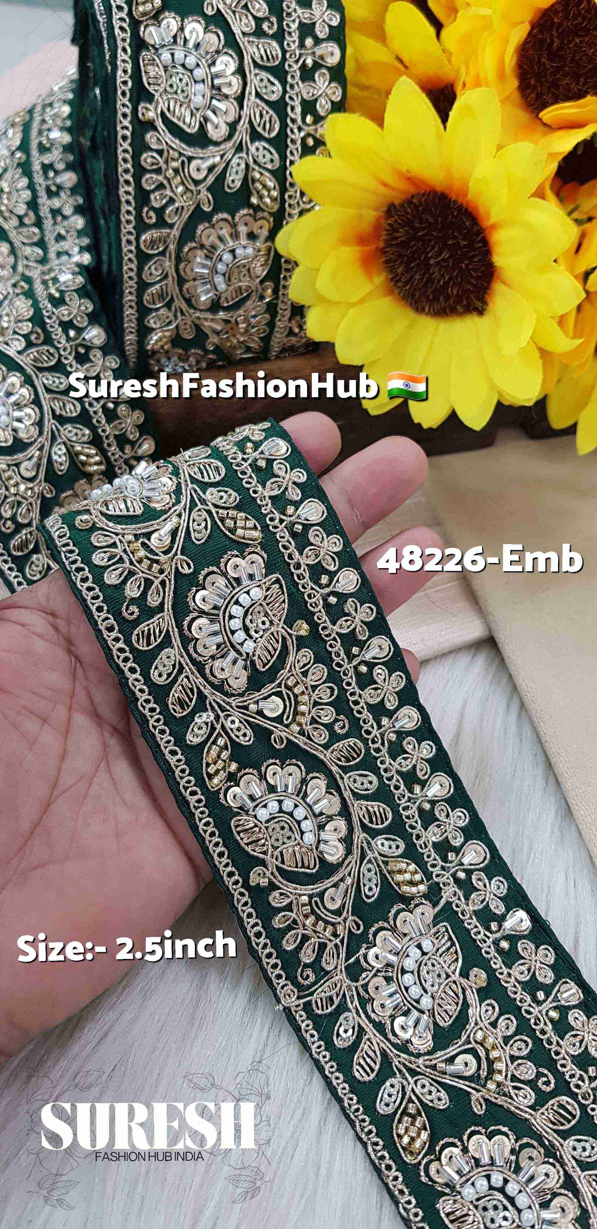 Floral Embroidered Border