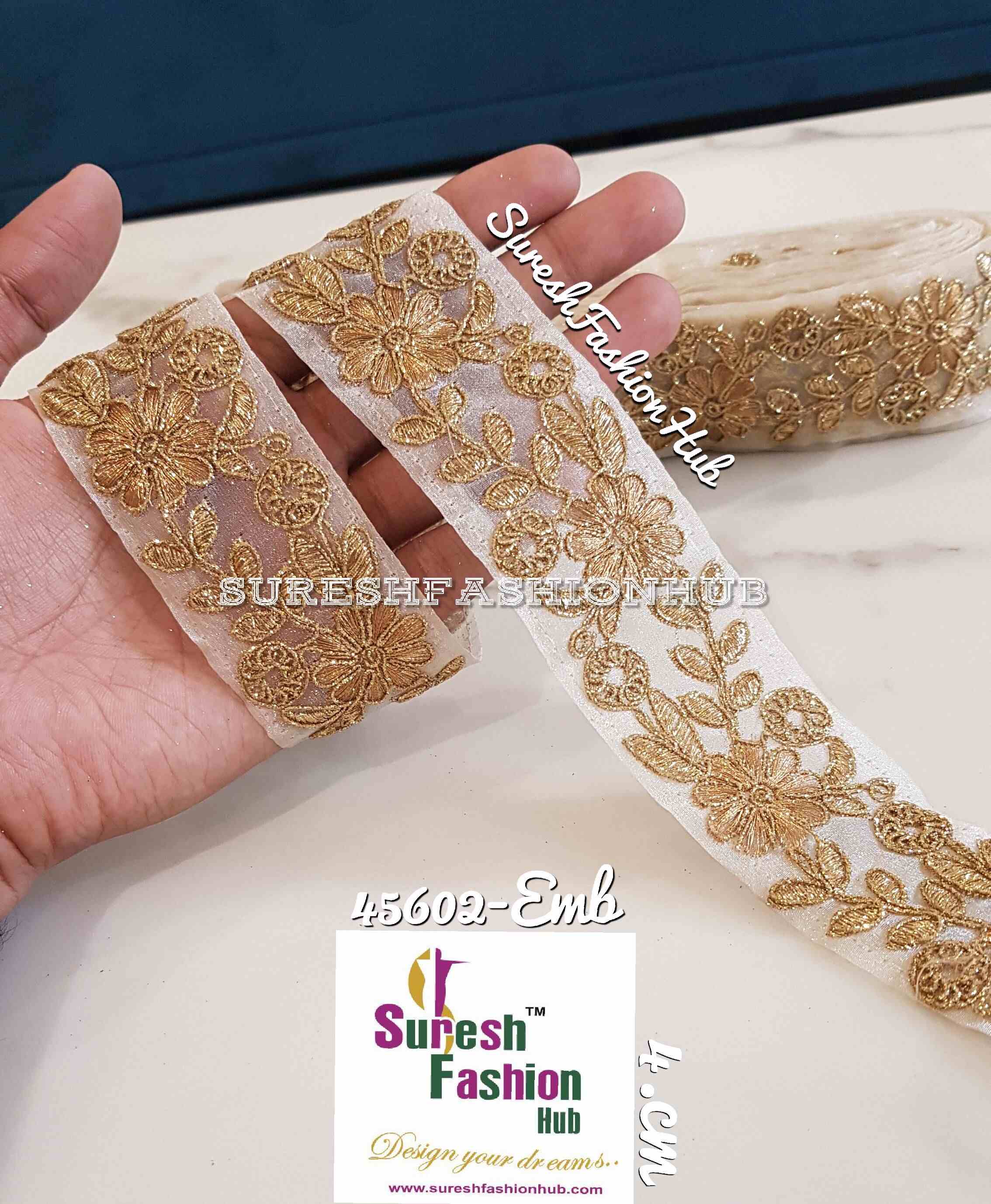 Golden Radiance Organza Trim
