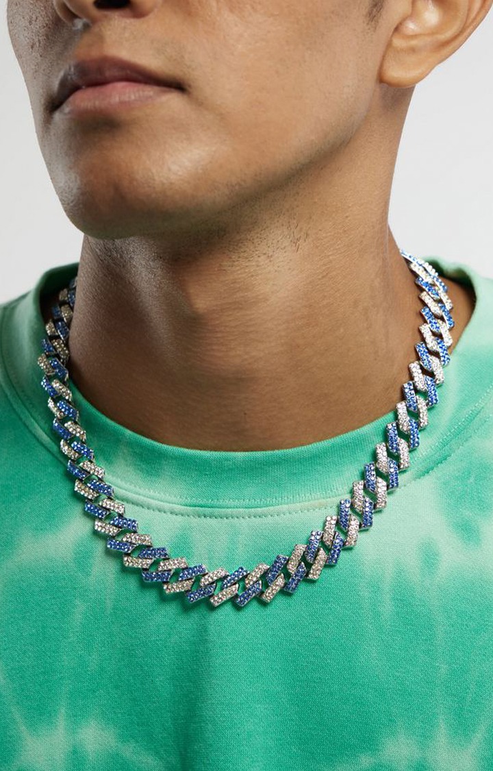 Blue cuban link chain new arrivals