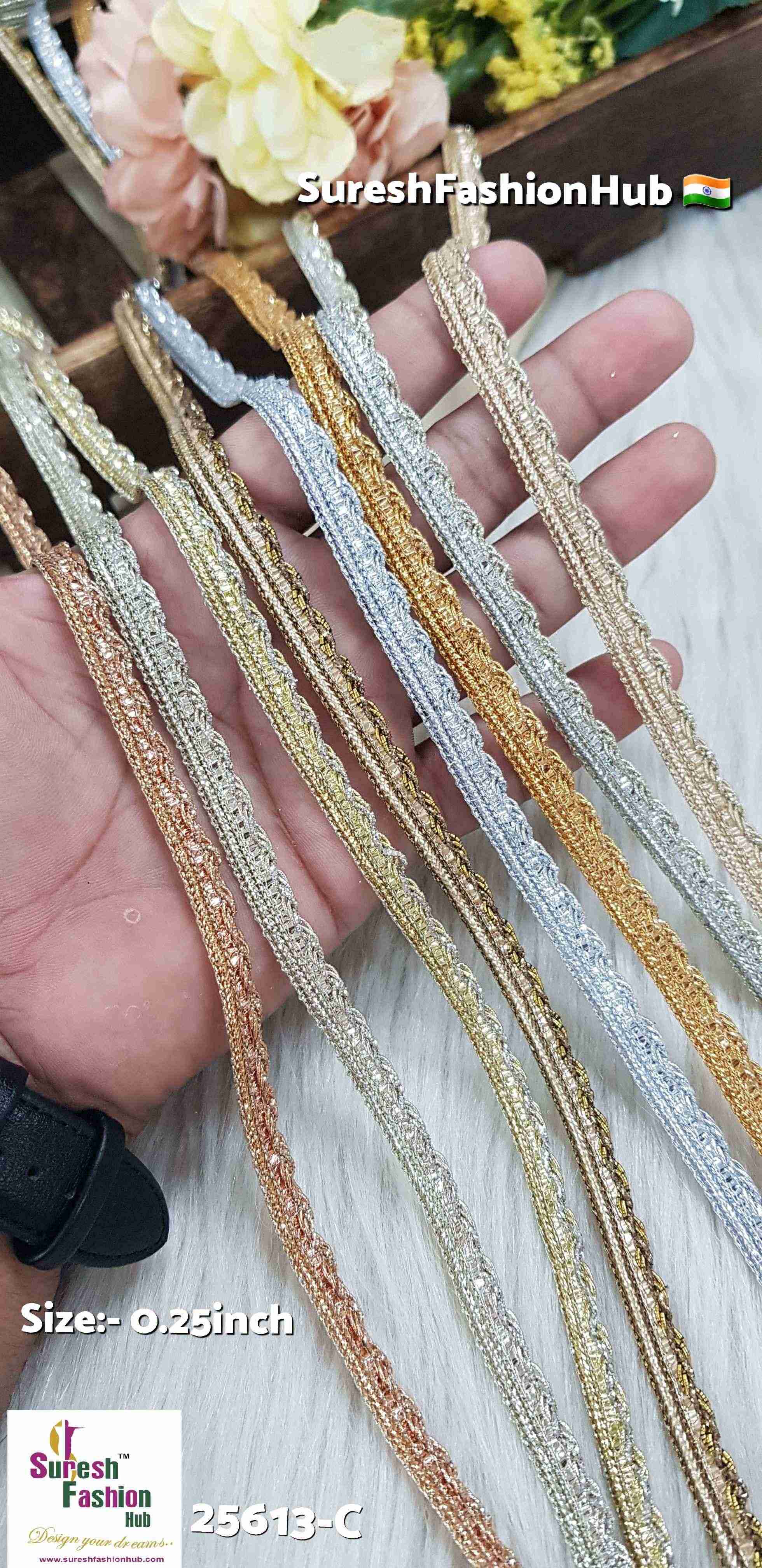  Matte Pearl Dori Jhalar Lace