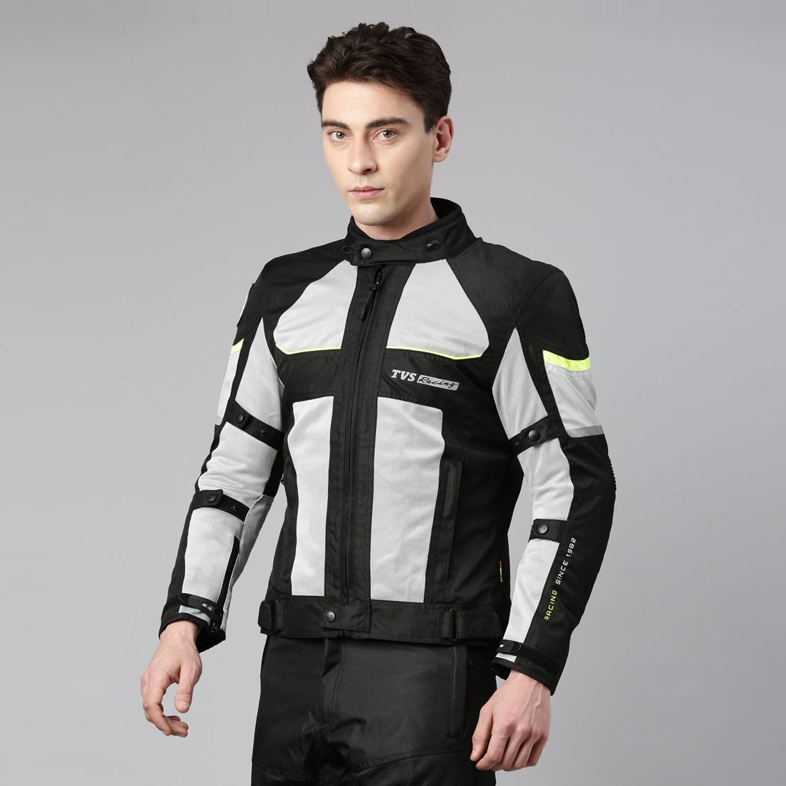 Buy TVS Racing Riding Jacket Online - Asphalt Grey