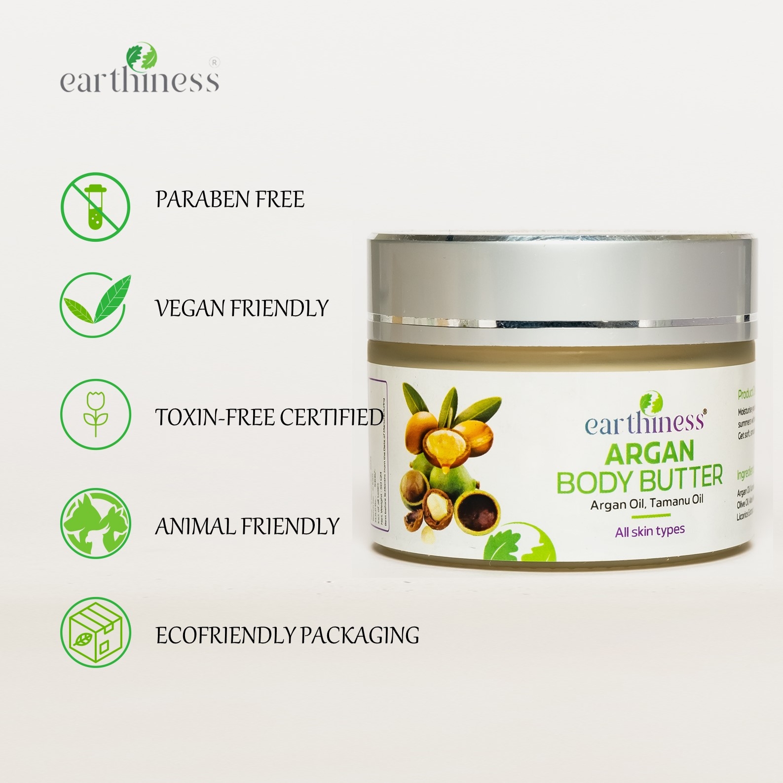 Earthiness | Earthiness Argan Body Butter - 300 gm 4
