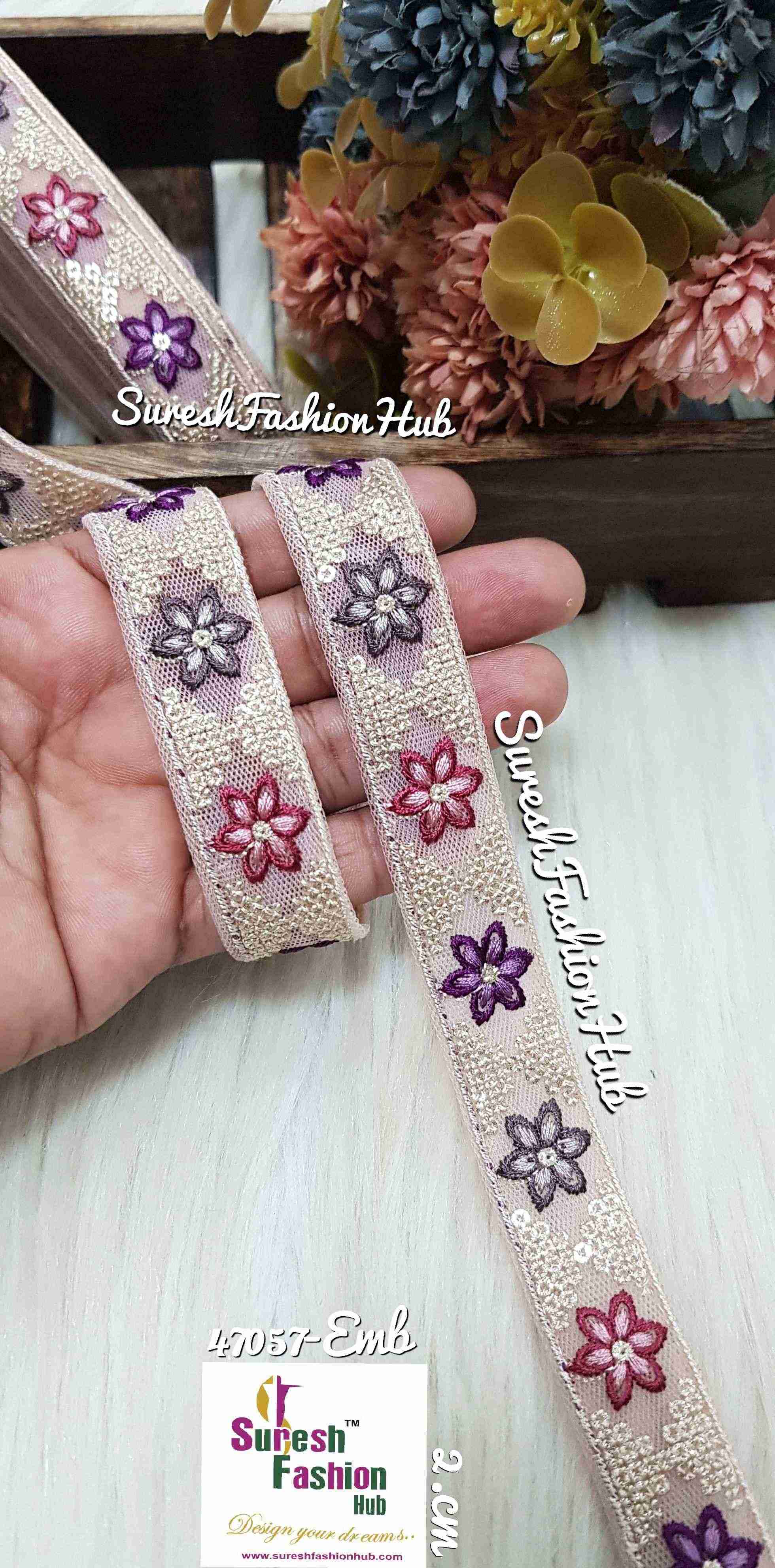 Glitter Sequence Peach Lace