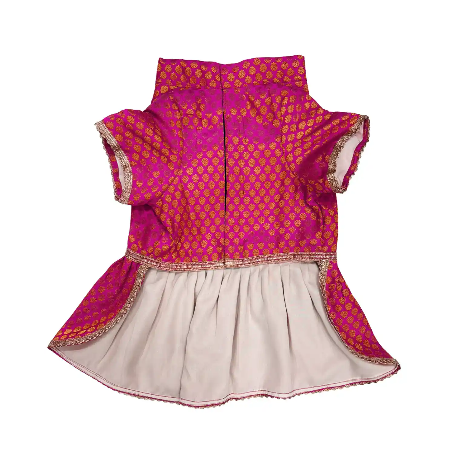 Pawsindia Traditional Royal Brocade Dress for Dogs - Pink | Ethnic Festive Wear