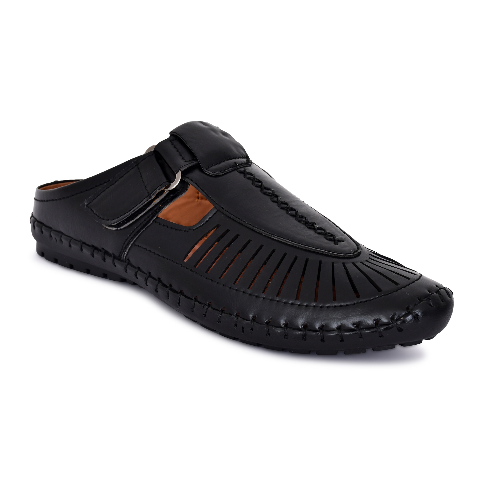 Buy Azzaro Black Men Textured Comfort Sandals - Sandals for Men 25911880 |  Myntra