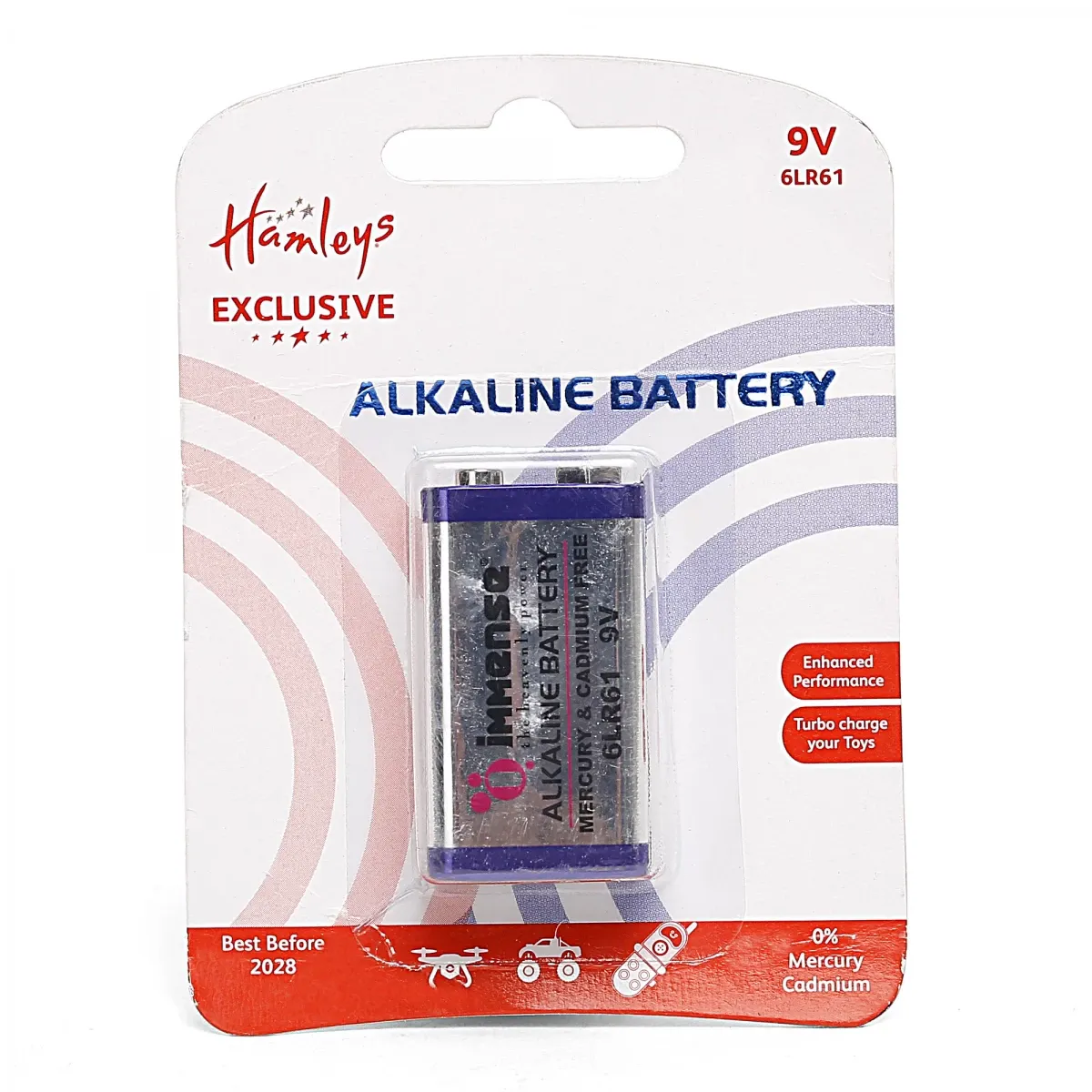 Immense | Immense 6LR61 9V Alkaline Battery Pack of 1 6Y+
