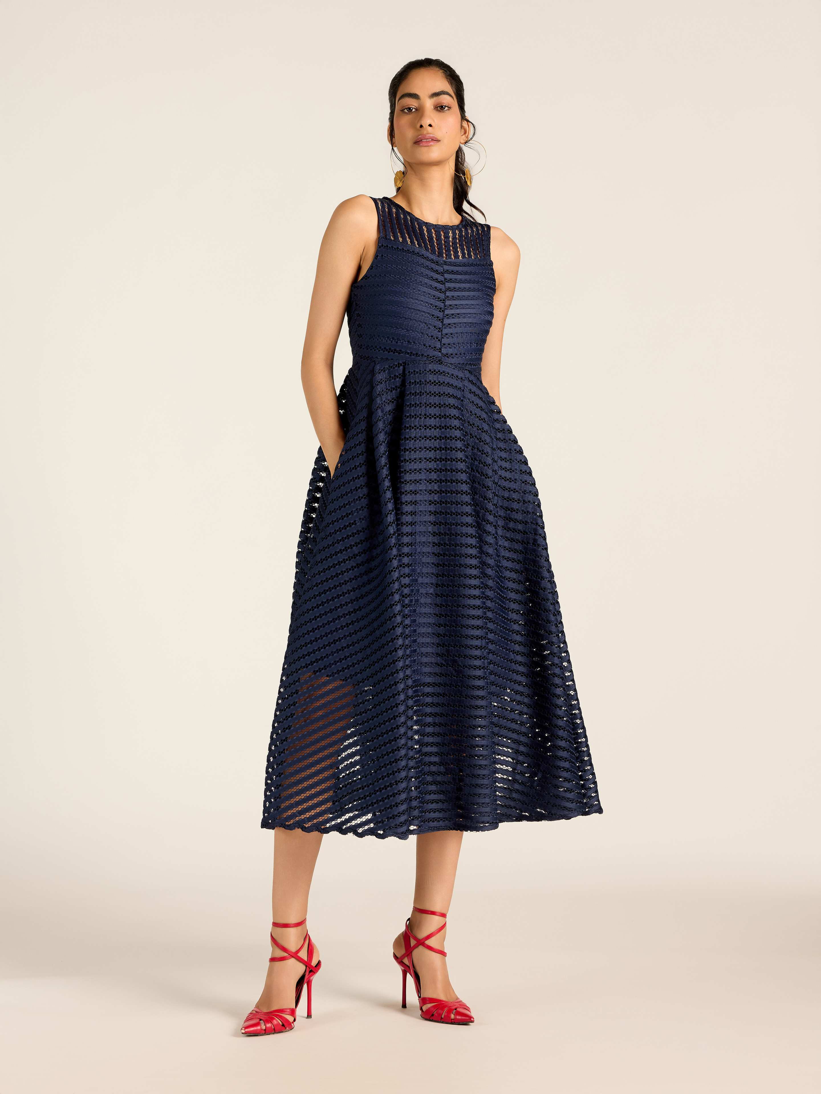 Navy Lina Long Dress