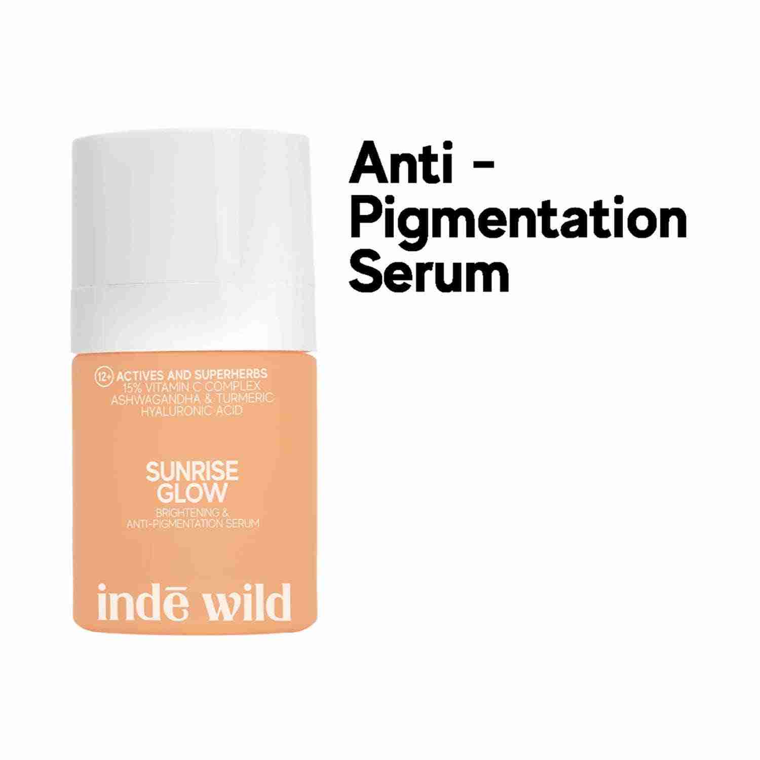 Inde Wild 15% Vitamin C With Turmeric, Niacinamide , Acne Scars, Hyperpigmentation Brightening 30 ml