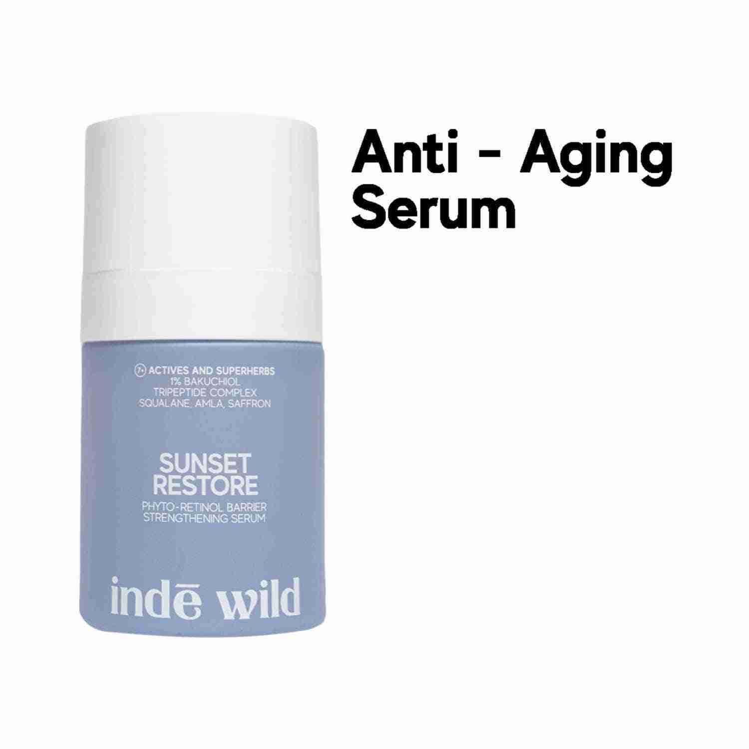 Inde Wild 1% Bakuchiol + 0.5% Tripeptide Restore PM Serum 30 ml