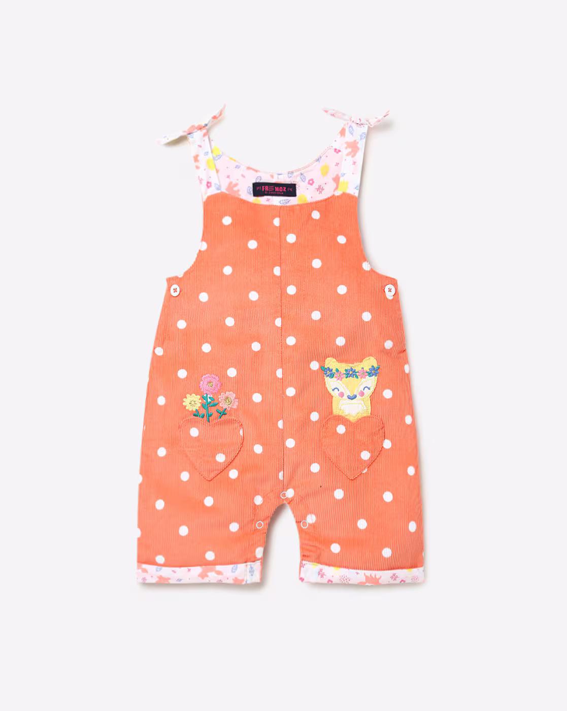 INF FRENDZ | Polka-Dot Print Dungarees with T-shirt|3