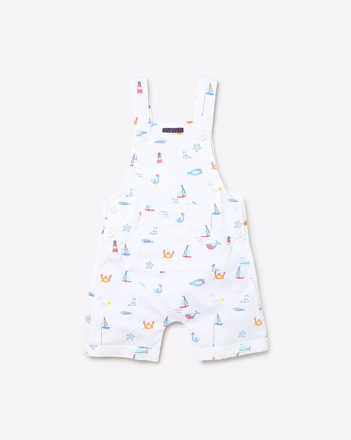 INF FRENDZ | Printed Dungarees & Crew-Neck T-shirt Set|3