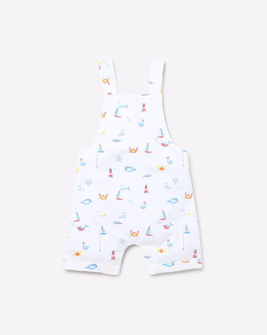 INF FRENDZ | Printed Dungarees & Crew-Neck T-shirt Set|4