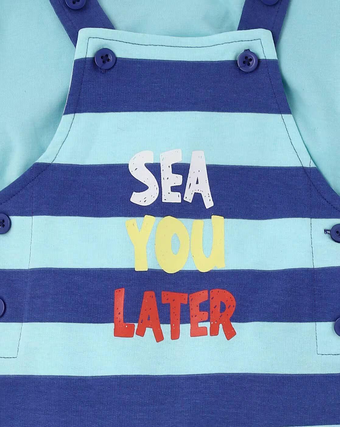 INF FRENDZ | Striped Dungarees with T-shirt|5