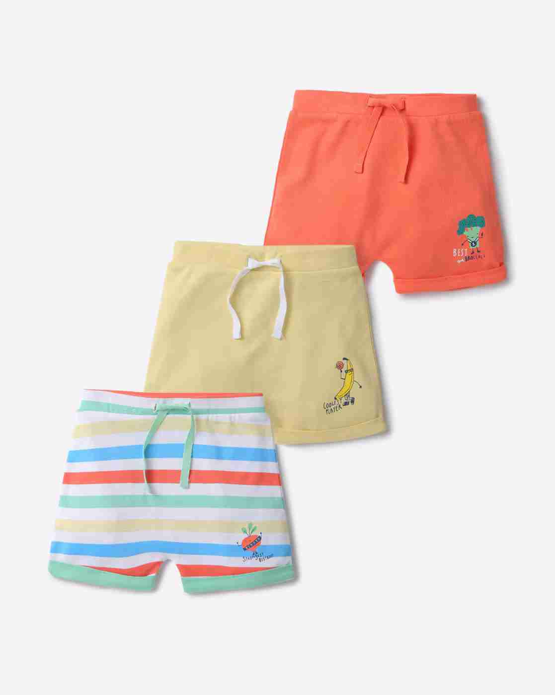 INF FRENDZ | Pack of 3 Printed Cotton Shorts|0