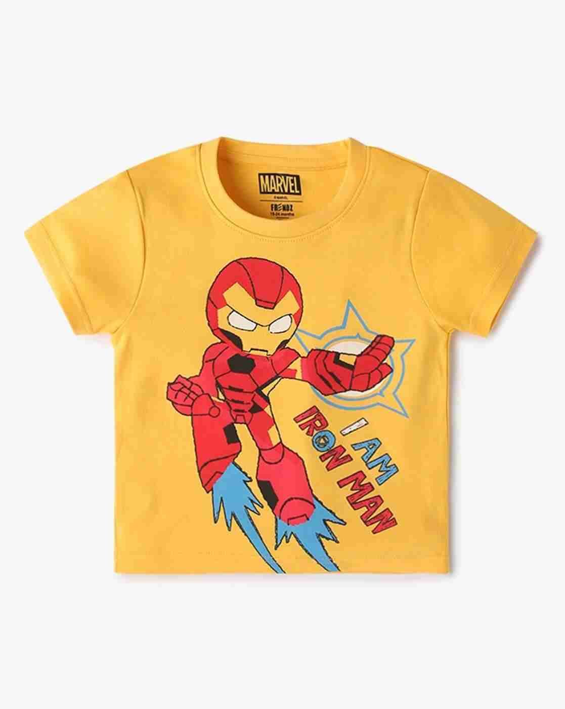 INF FRENDZ | Pack of 3 Marvel Print Crew-Neck T-Shirts|1