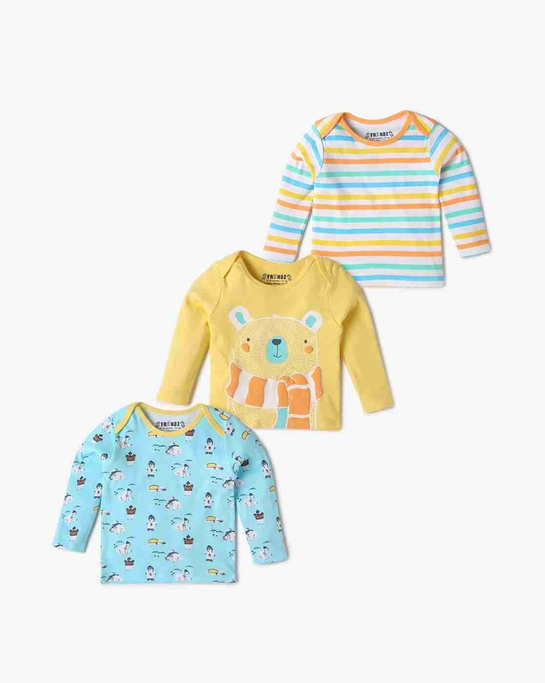 INF FRENDZ | Pack of 3 Assorted Cotton T-Shirts|0