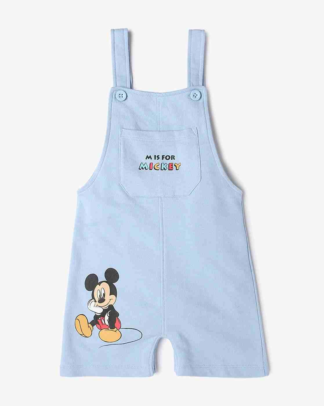 INF FRENDZ | Mickey Mouse Print T-Shirt & Dungaree|3