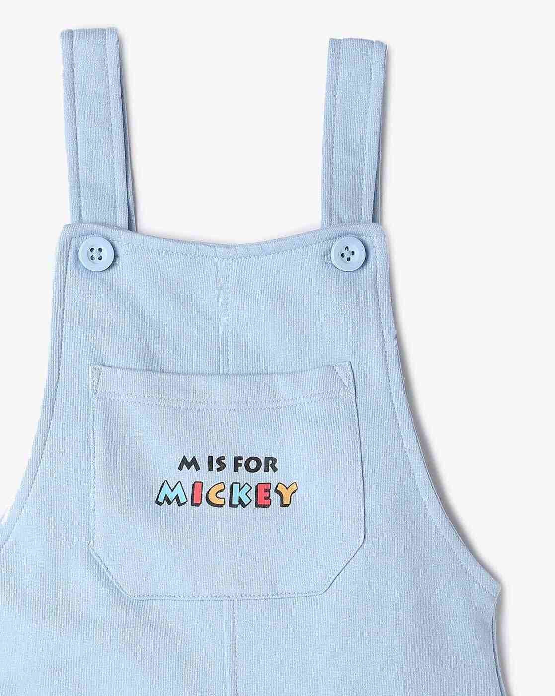 INF FRENDZ | Mickey Mouse Print T-Shirt & Dungaree|6