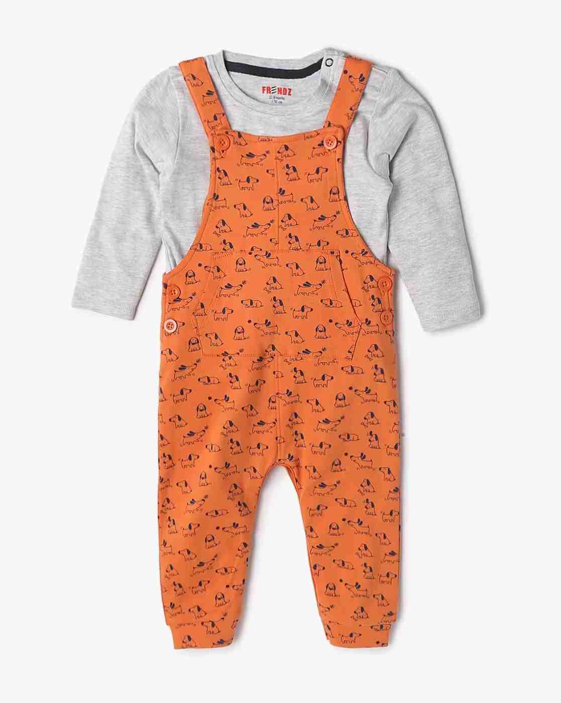 Novelty Print Dungaree with T-Shirt