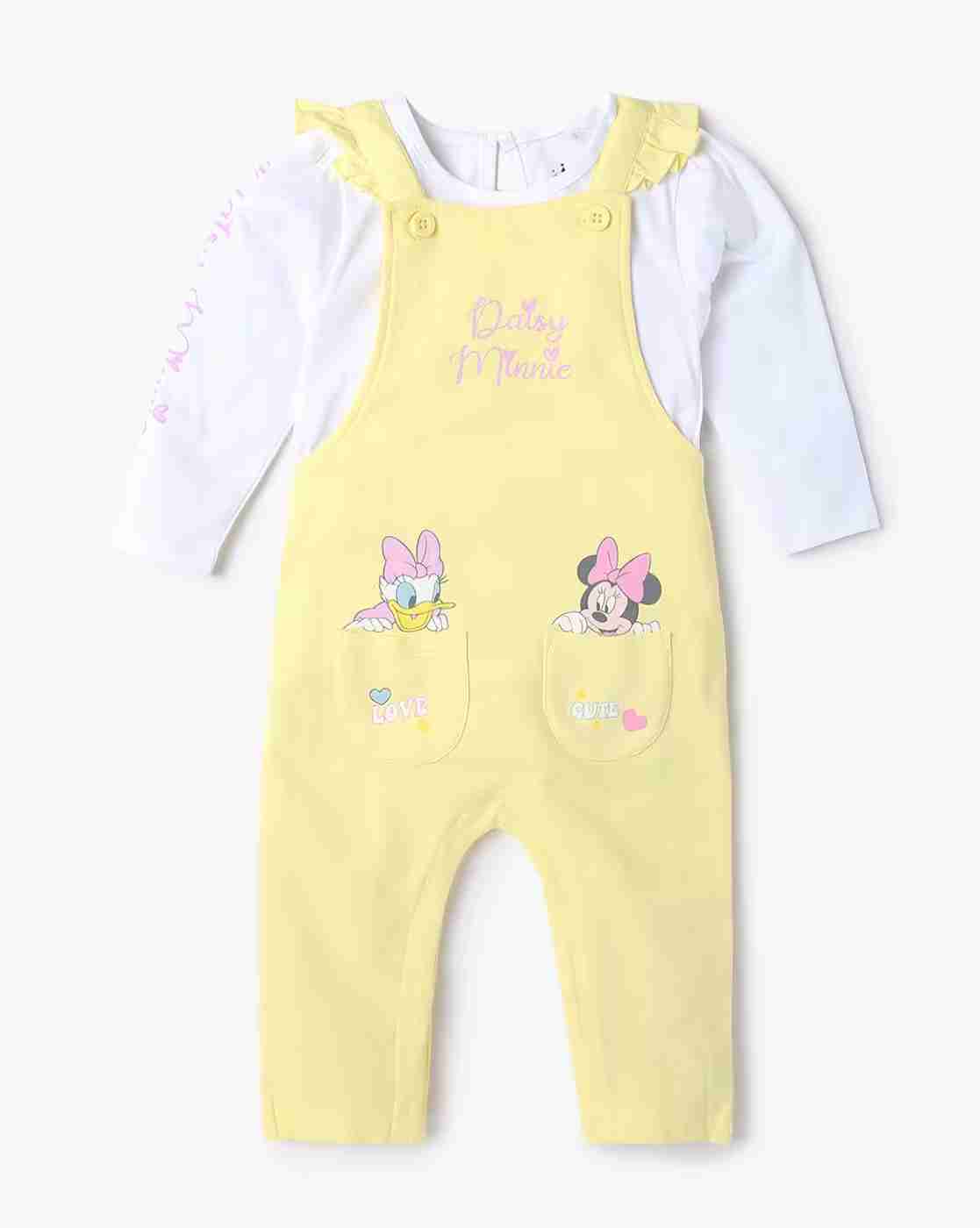 INF FRENDZ | Girls Printed Dungarees with T-Shirt|0