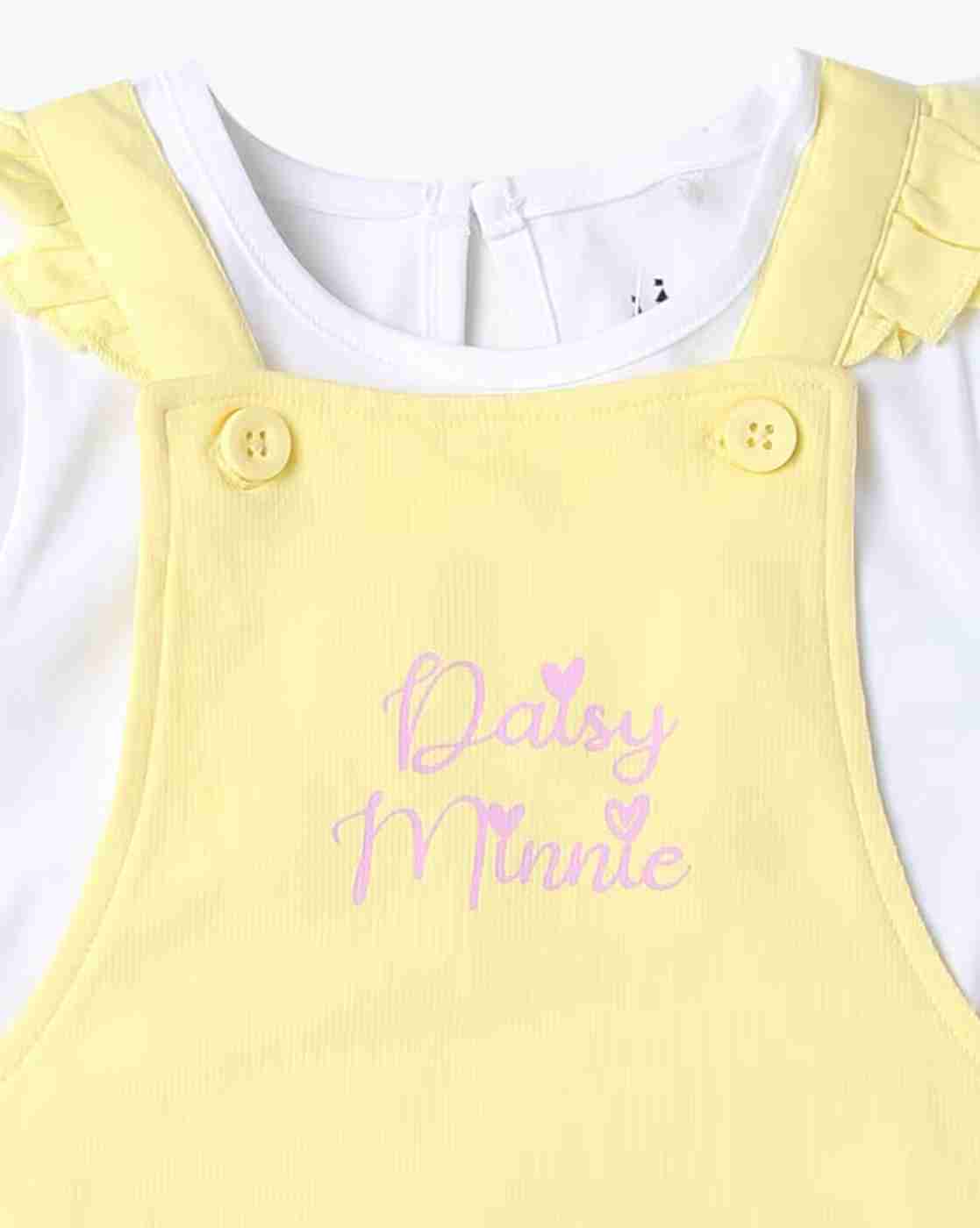 INF FRENDZ | Girls Printed Dungarees with T-Shirt|5