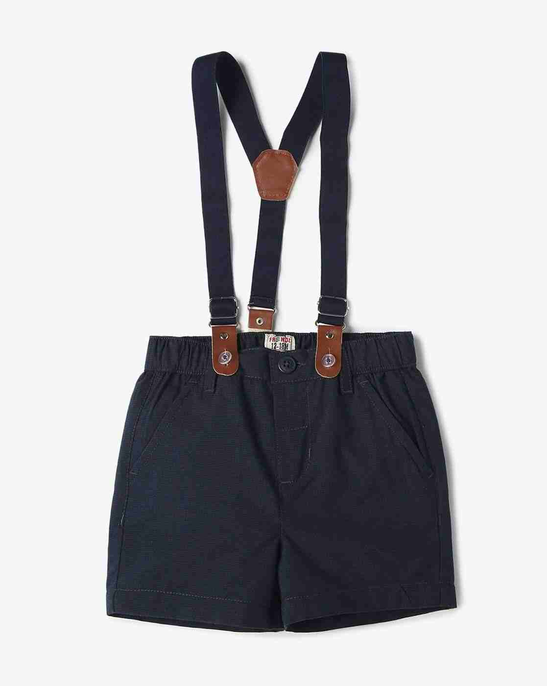 INF FRENDZ | Boys Checked Shirt with Dungaree Set & Bow|3