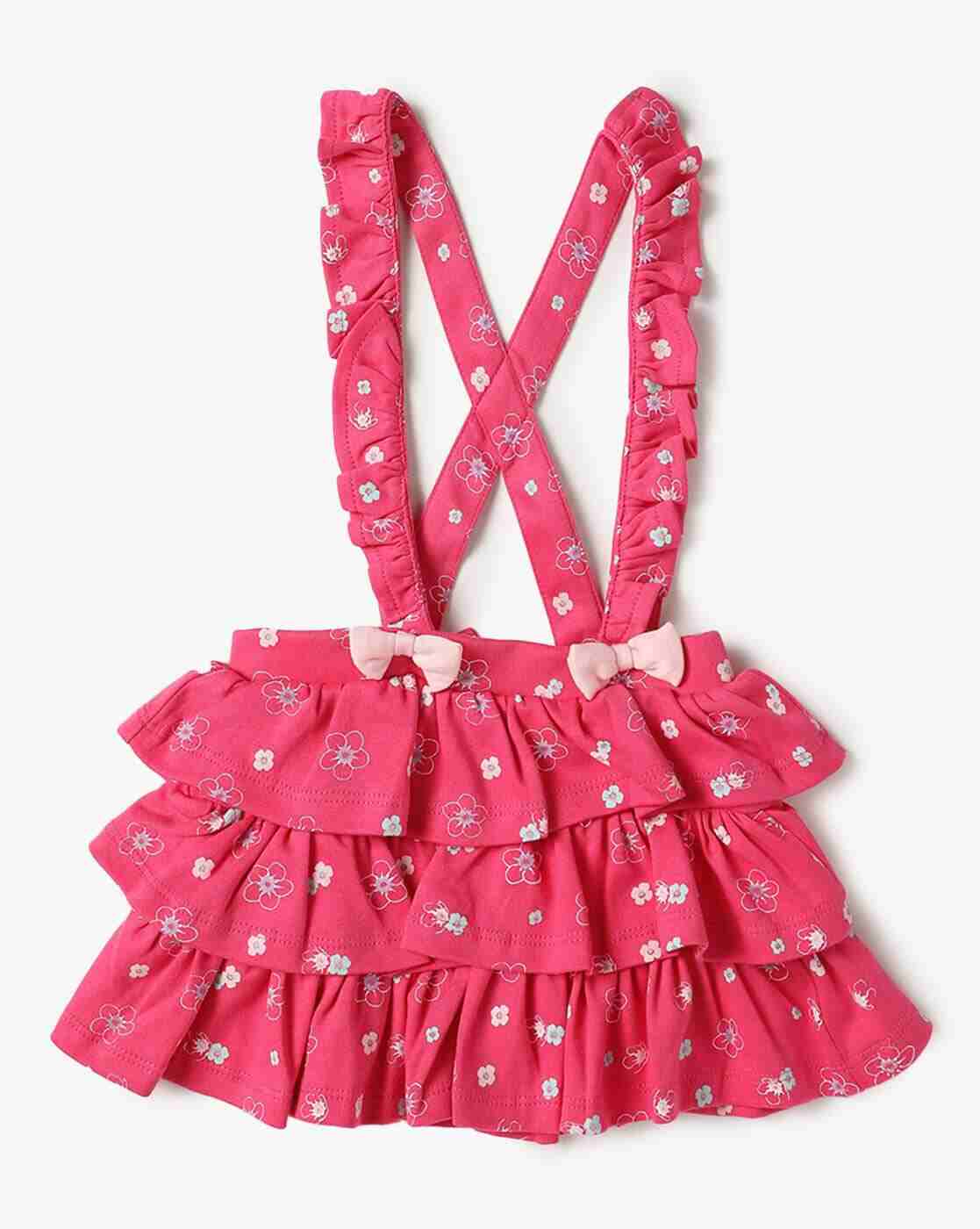 INF FRENDZ | Girl Floral Print Dungaree & T-Shirt Set|3