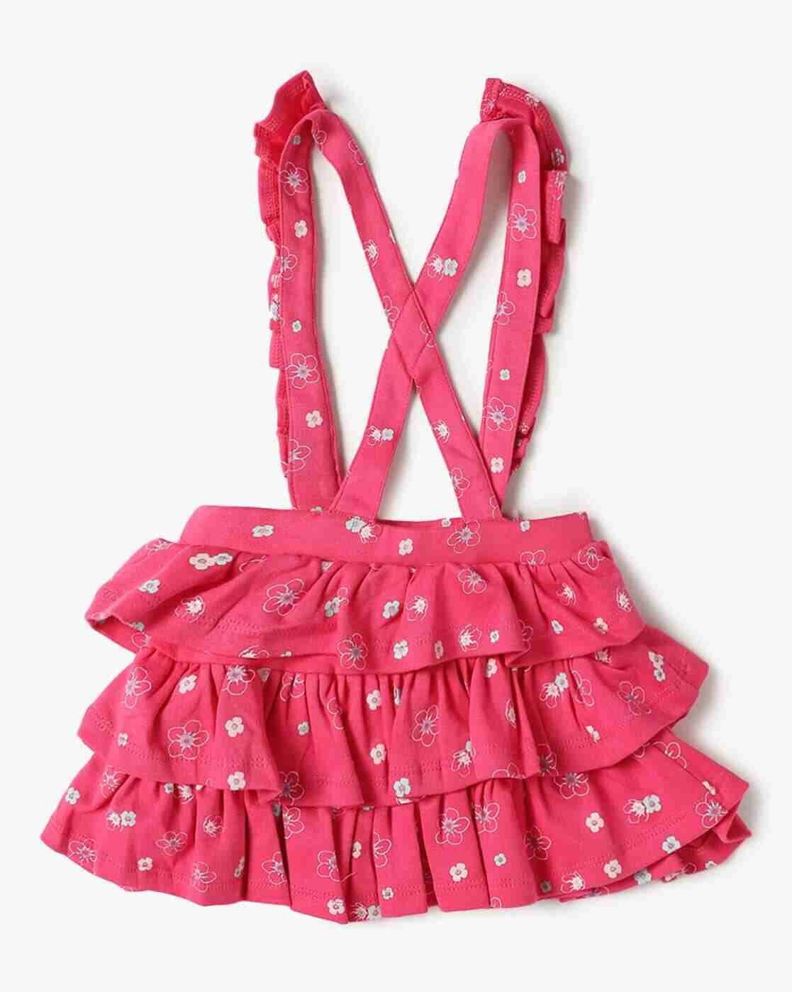 INF FRENDZ | Girl Floral Print Dungaree & T-Shirt Set|4