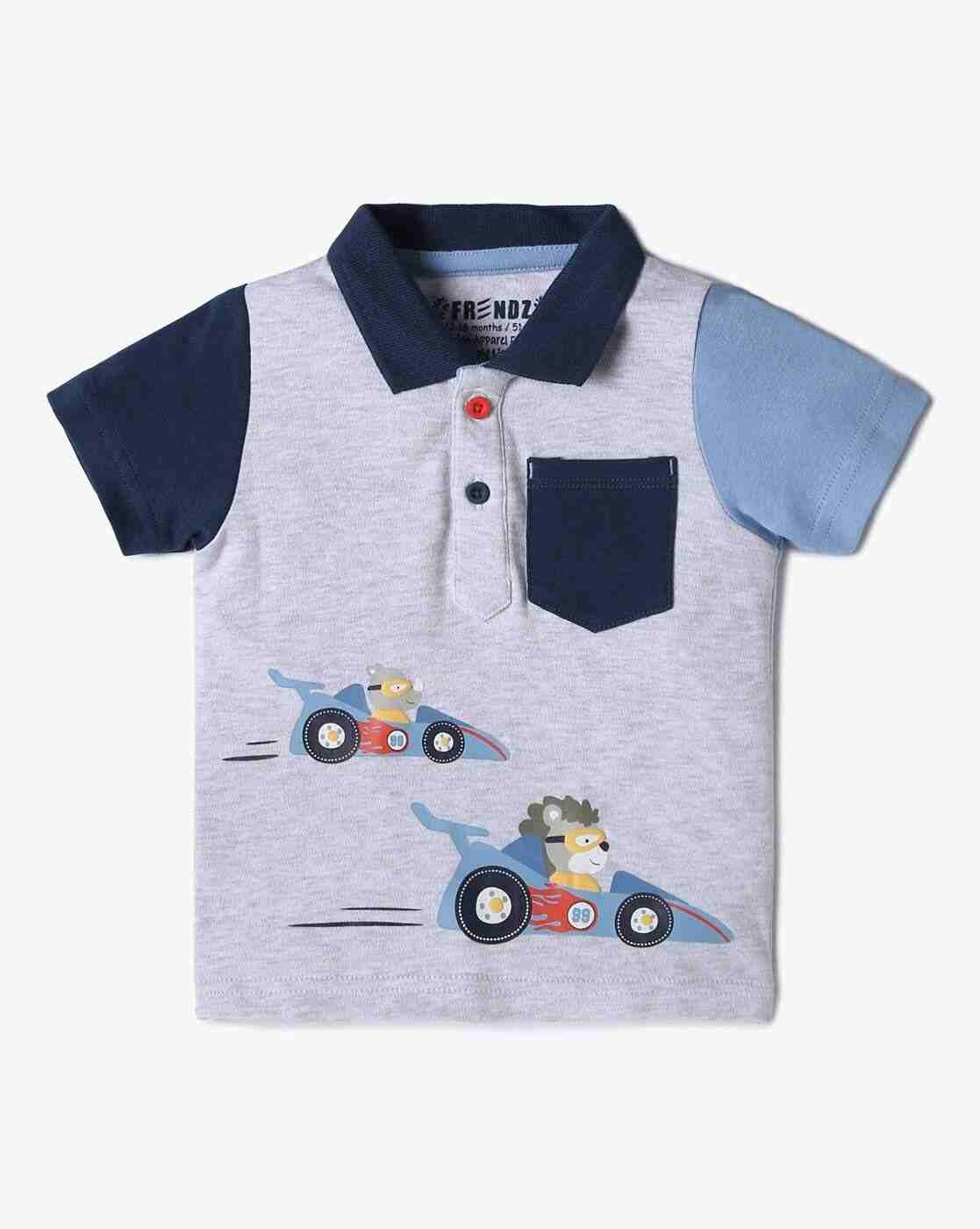 INF FRENDZ | Boys Pack of 3 Printed Assorted Polo T-Shirts|2