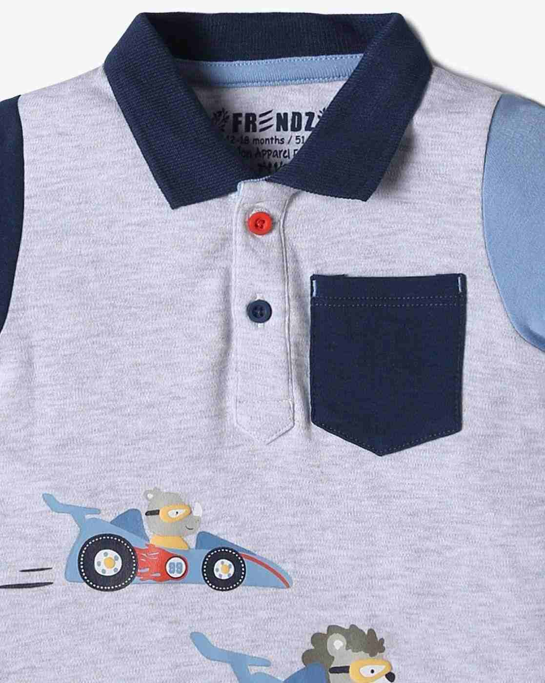 INF FRENDZ | Boys Pack of 3 Printed Assorted Polo T-Shirts|6