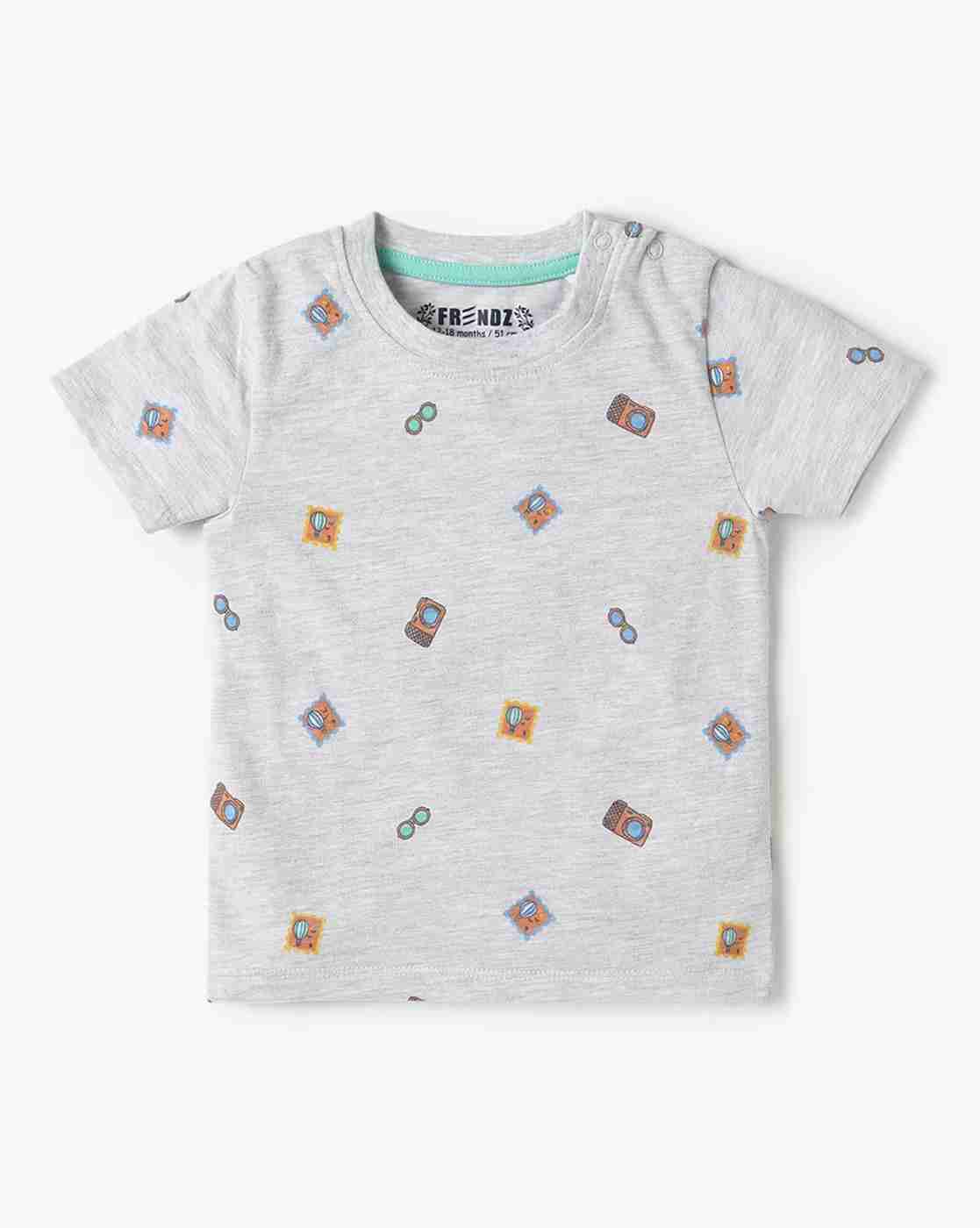 INF FRENDZ | Boys Typographic Print Dungaree & T-Shirt Set|1
