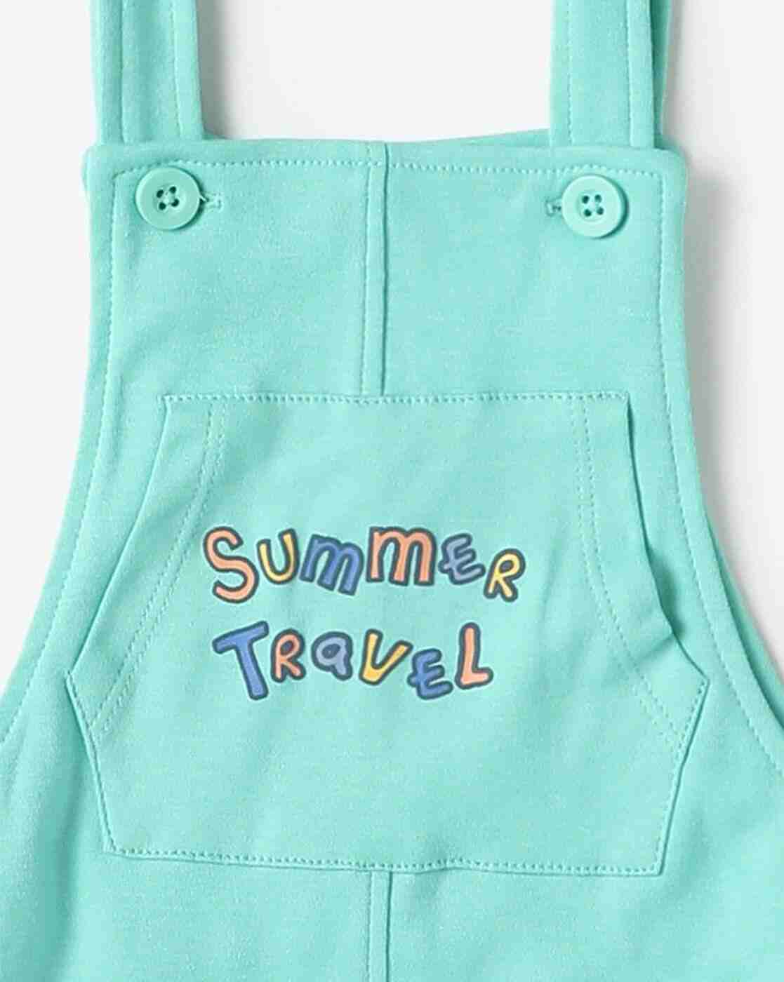 INF FRENDZ | Boys Typographic Print Dungaree & T-Shirt Set|6