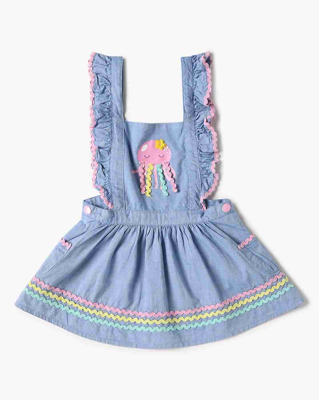 INF FRENDZ | Printed T-Shirt & Applique Dungaree Set|3