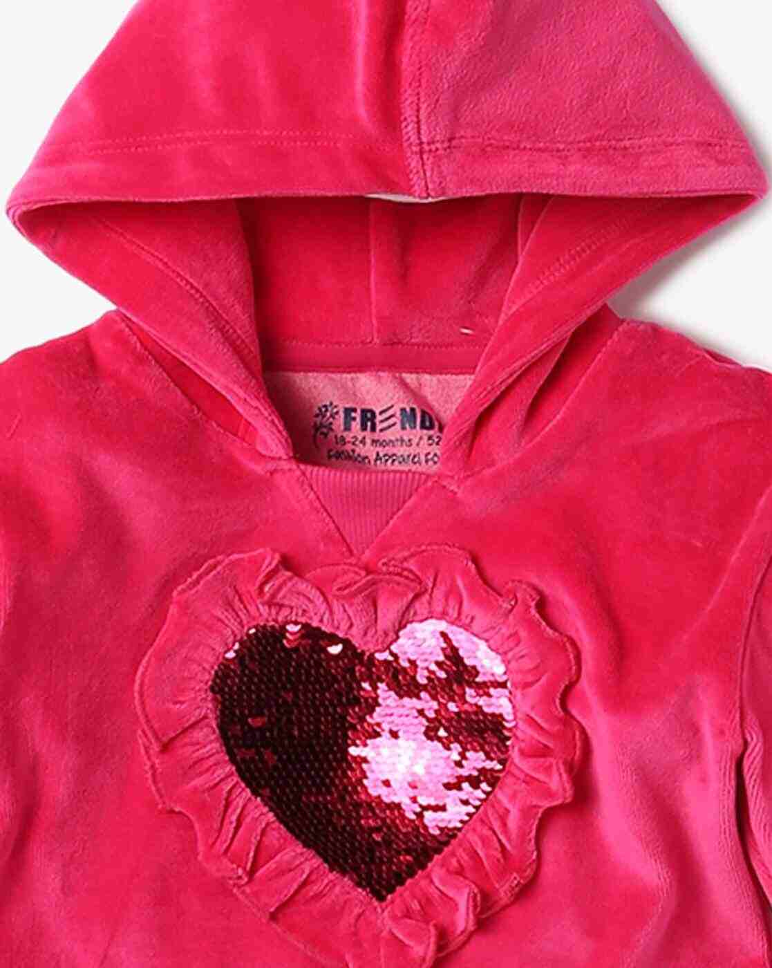 INF FRENDZ | Girls Embellished Hoodie & Joggers Co-Ord Set|5