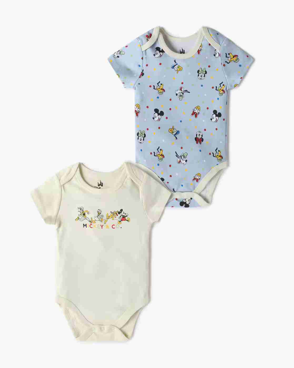 INF FRENDZ | Girls Pack of 2 Printed Regular Fit Cotton Rompers|0