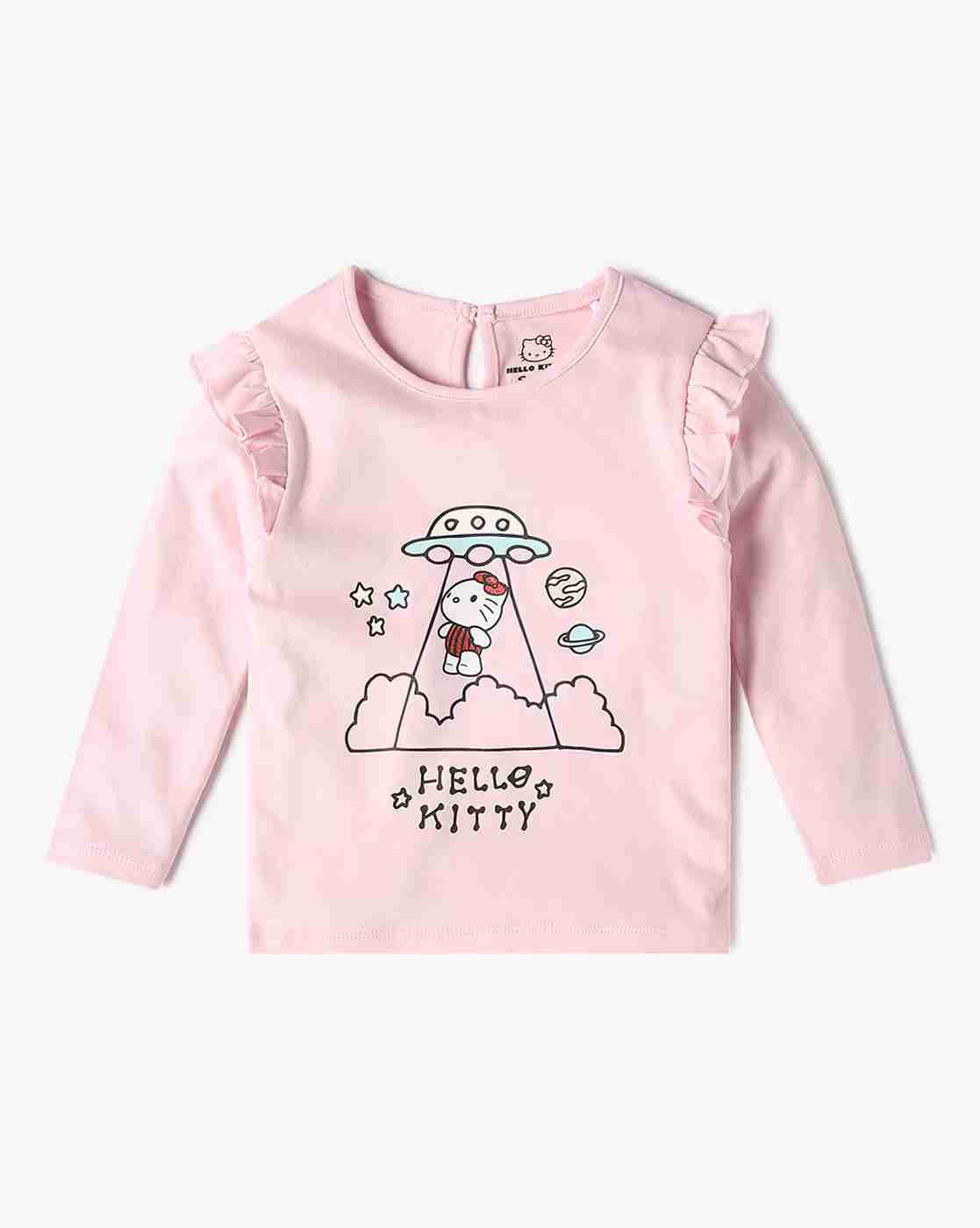 INF FRENDZ | Girls Graphic Print Realxed Fit Round-Neck T-Shirt|1