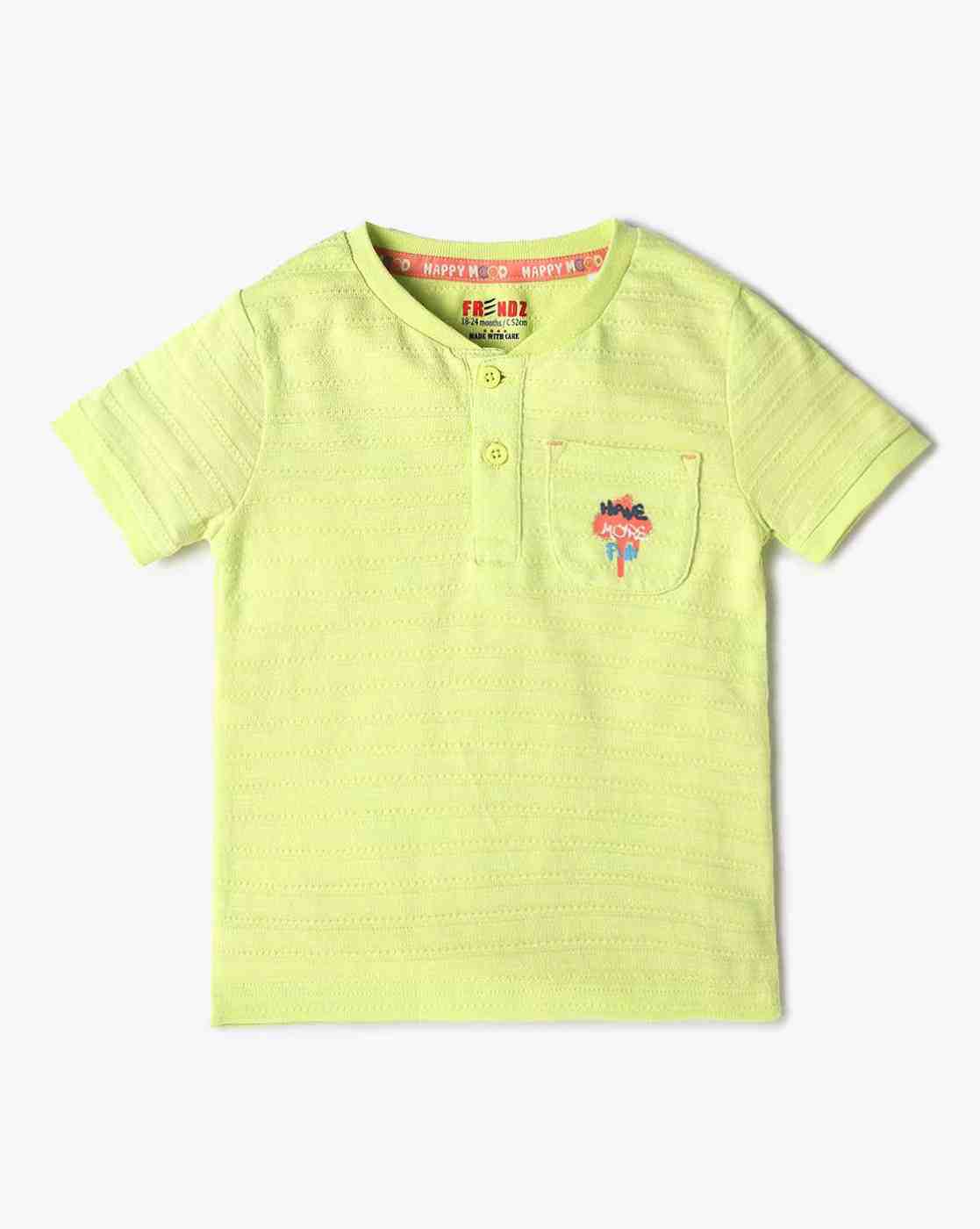 INF FRENDZ | Henley T-Shirt with Patch Pocket|0