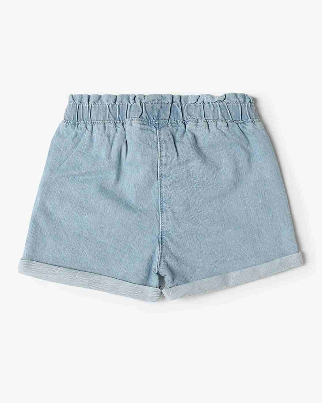 INF FRENDZ | Girls Distressed Regular Fit Shorts|1