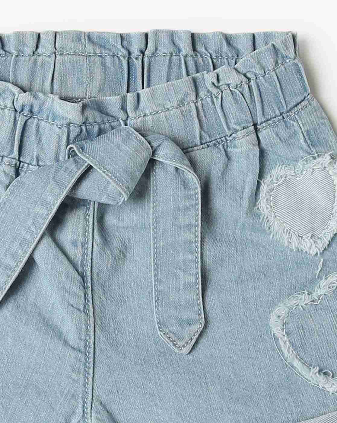 INF FRENDZ | Girls Distressed Regular Fit Shorts|2