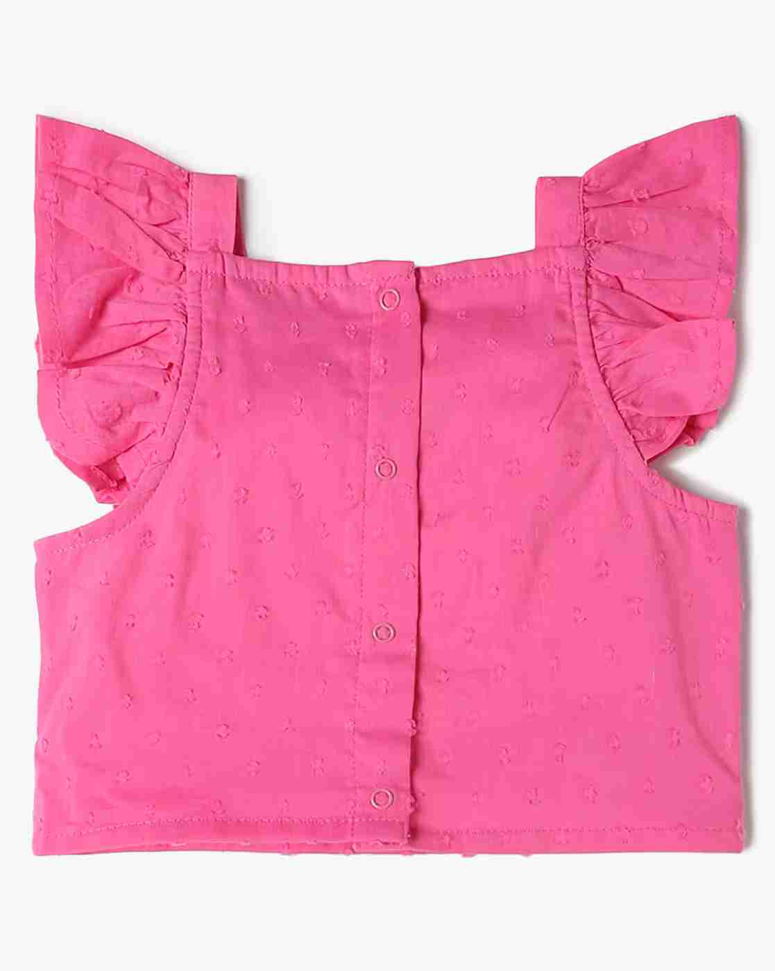 INF FRENDZ | Girls Swiss-Dot Top & Skirt with Hairband|2