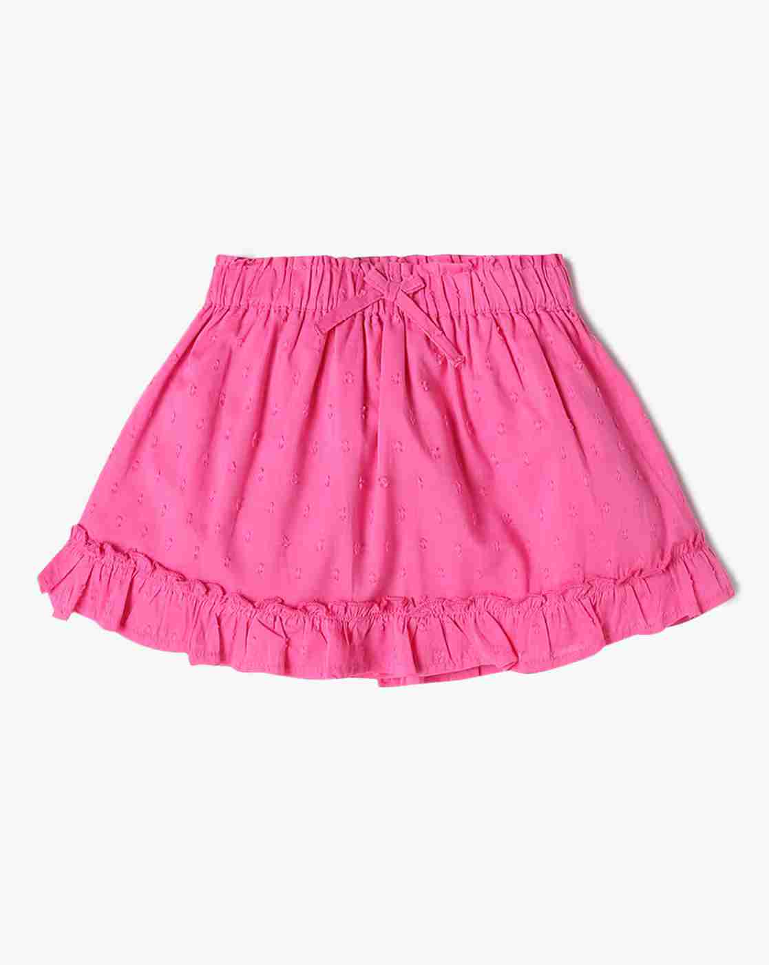 INF FRENDZ | Girls Swiss-Dot Top & Skirt with Hairband|3